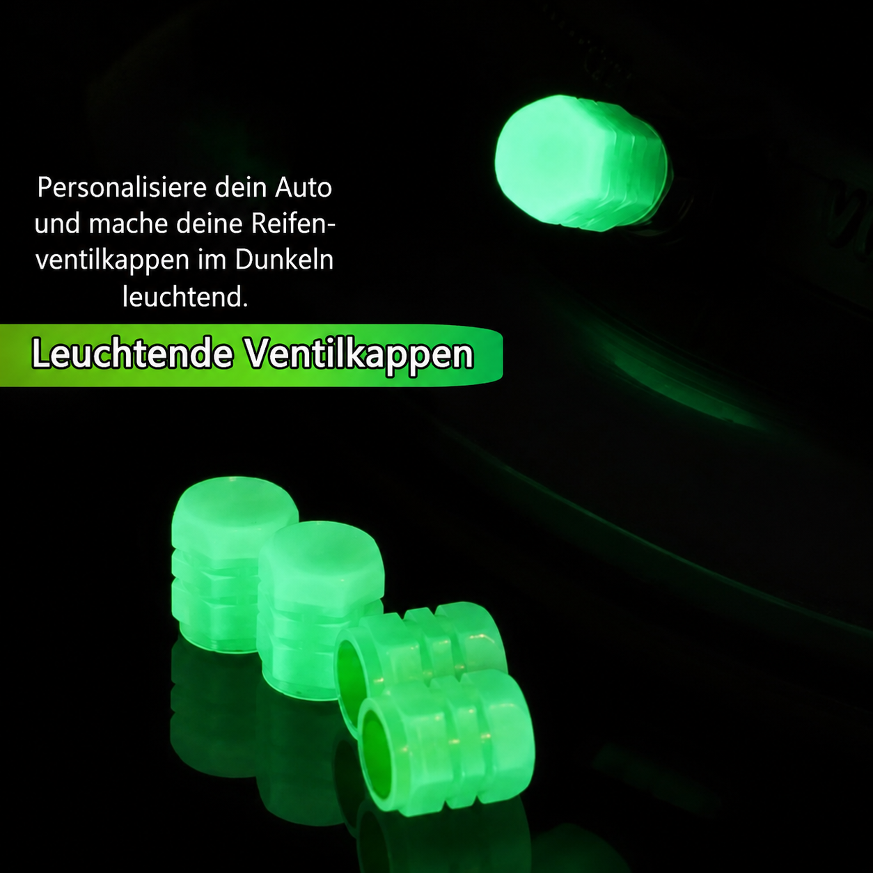 BoostTime™ Leuchtende Ventilkappen – Blau / Grün | 10er Set