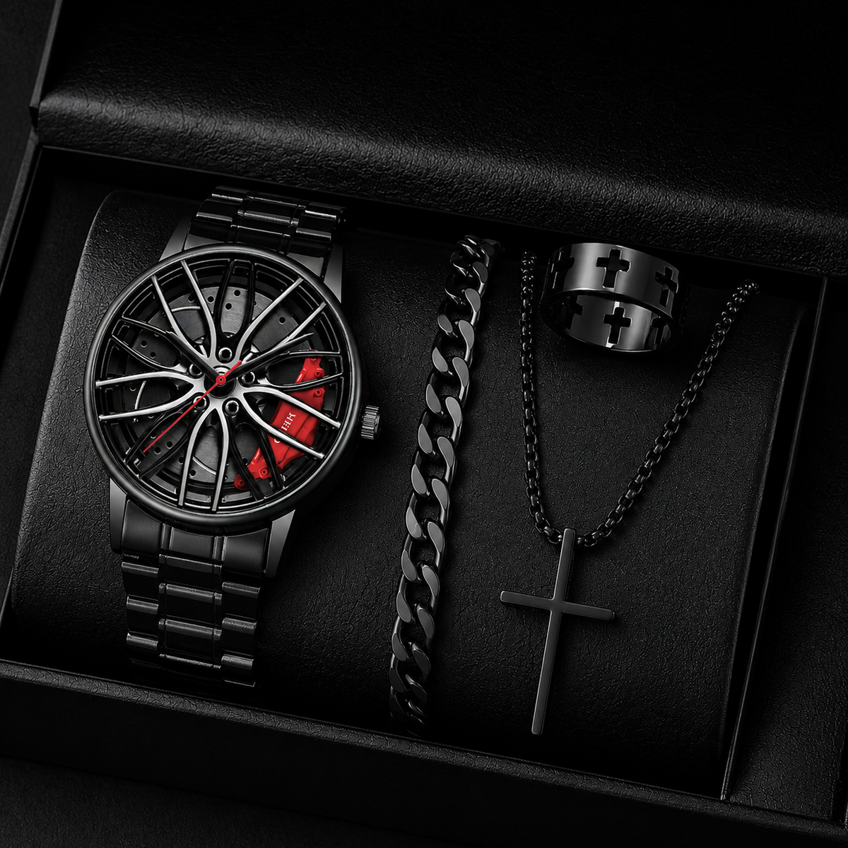 BoostTime™ Vortex Wheel Watch 4 in 1 – Premium Felgenuhr mit Edelstahlarmband